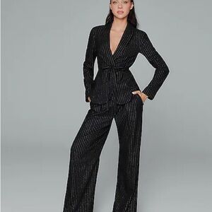 Metallic Pinstripe Suit